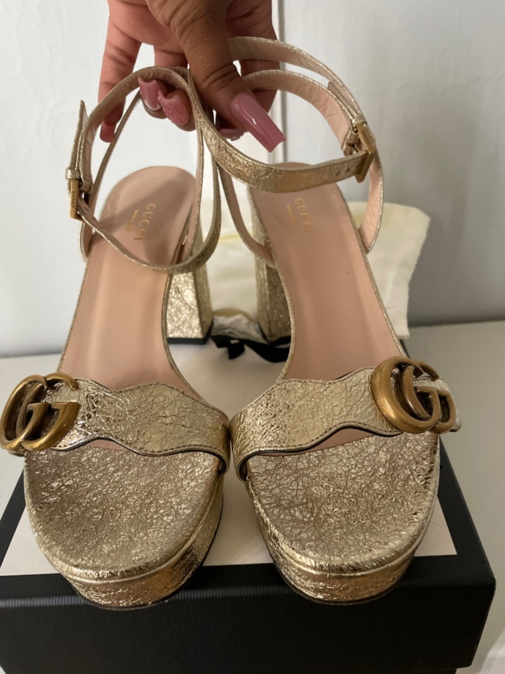 Gold Gucci Platform Heels (Authentic) - Picture 4 of 4
